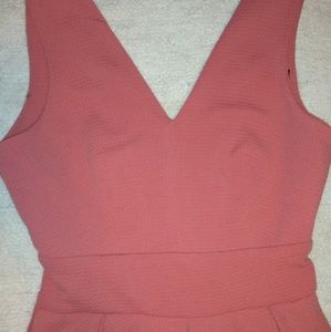 Sexy Pink V neck and V back Homecoming Dress
